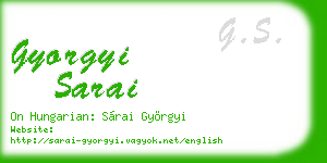 gyorgyi sarai business card