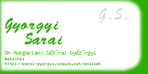 gyorgyi sarai business card